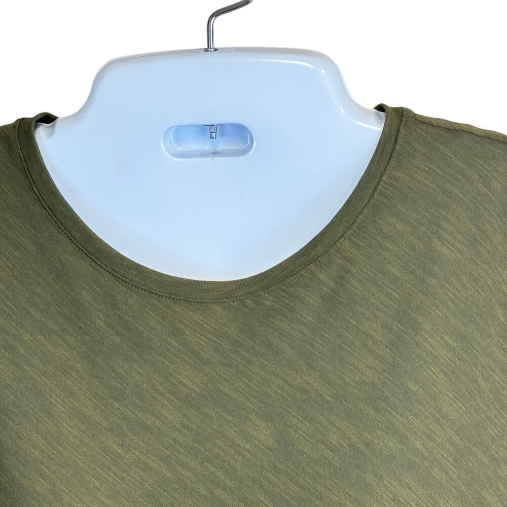New Theory Vormond Knit Olive Green T-shirt Dress Elastic Tie Waist Women's M - Picture 8 of 13